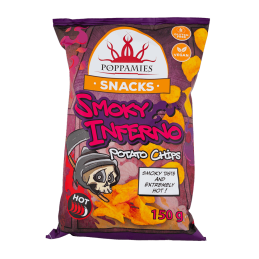 Poppamies Smoky Inferno potatischips 150gr