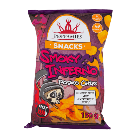 Poppamies Smoky Inferno potatischips 150gr