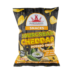 Sourcream Cheddar Chips 150gr Poppamies