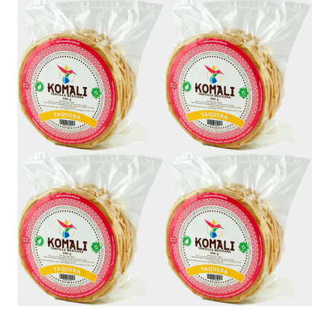Små Majstortillas 4-pack Komali gula. 25st 12cm 500gr Taqueria style.