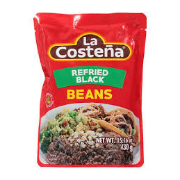 La Costena Refried Black Beans Pouch 220g